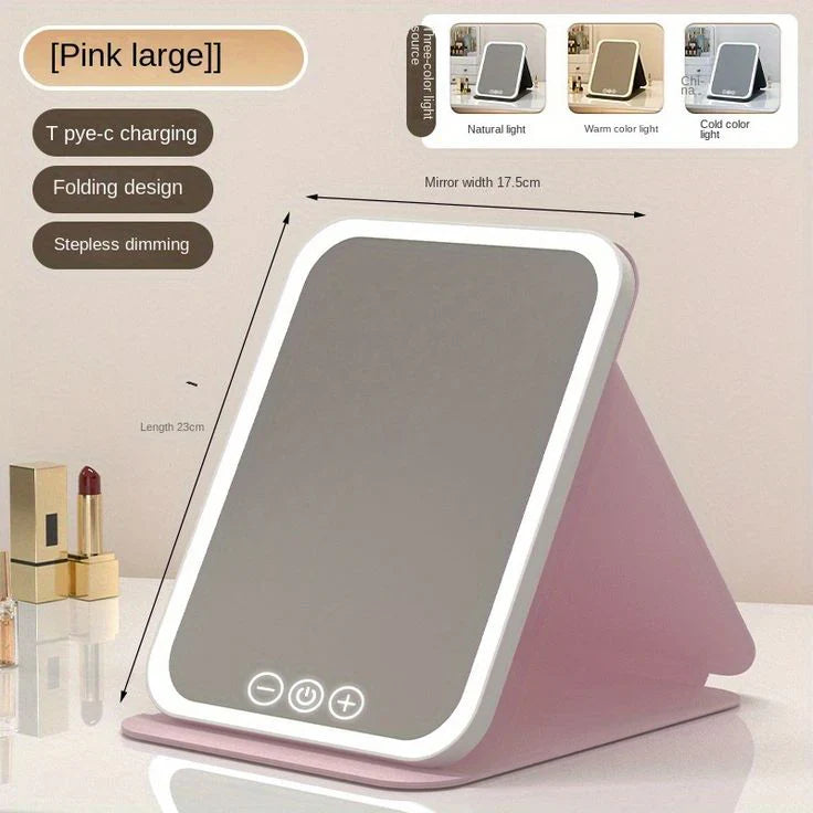 مرآة مكياج LED