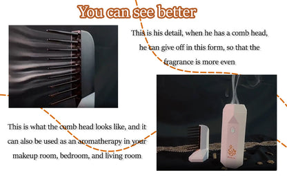 مبخرة مشط الشعر 2 في 1