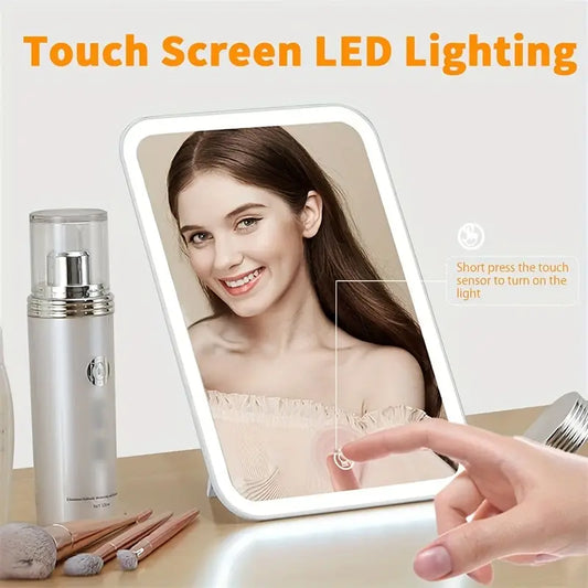 مرآة مكياج LED