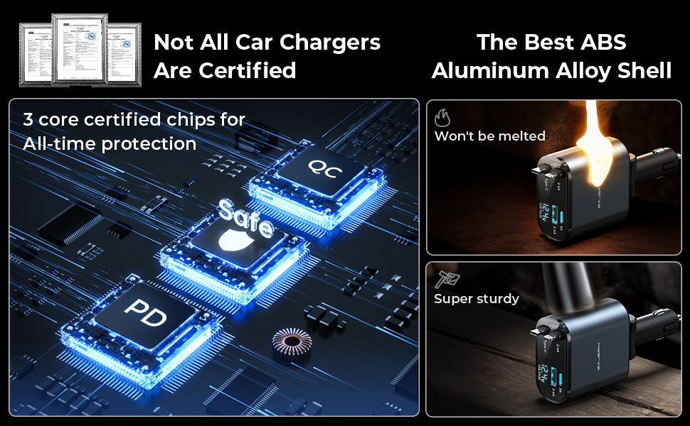 شاحن قابل للسحب 4 في 1