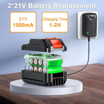 منفاخ هواء نفاث مع شاحن وبطاريتين | منظف سهل للسيارة والمنزل